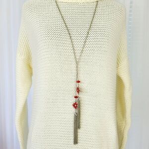 Necklace and Bracelet Red 